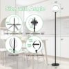 36W Bright LED Floor Lamp for Living Room with Remote, 75.5 Inch Tall Stepless Dimmable Standing Lamp for Bedroom, Floor Lights with 2 Rotatable Lights 1900K-6500K for Dining Room Office
