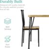 Best Choice Products 5-Piece Metal and Wood Indoor Modern Rectangular Dining Table Furniture Set for Kitchen, Dining Room, Dinette, Breakfast Nook w/ 4 Chairs - Brown