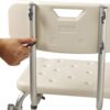 Medline Shower Chair Seat with Padded Armrests and Back | Heavy Duty Shower Chair for Bathtub | Slip Resistant Shower Seat with Adjustable Height | Shower Chair for Inside Shower with 350 lb Capacity