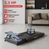 Treadmill with Incline, 3 in 1 Under Desk Treadmill Walking Pad with Removable Desk Workstation 3.5HP Foldable Compact Walking Treadmill for Home Small Office with Wristband Remote Control