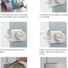 Stainless Steel Glass Door Lock, No Drill Anti-Theft Security Lock Glass Door Cabinet Lock with Keys Open/Close Home Hotel Bathroom, for 10mm-12mm/0.39-0.47in