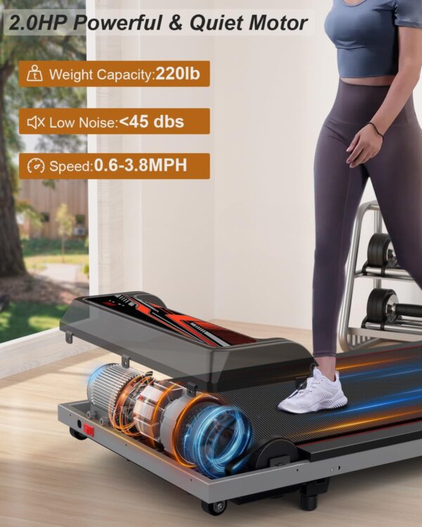 3 in 1 Portable Treadmill and Walking Pad, with Incline for Home/Office, Remote Control and LED Display