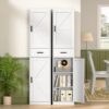 67.1" Tall Bathroom Cabinet, Storage Cabinet with 6 Shelves & Drawer, Bathroom Storage Cabinet with Adjustable Shelves, Tall Cabinet for Bathroom,Living Room, Kitchen, White