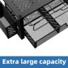 Simple Trending Coffee Pod Holder for K Cups, with 2 Tier Slidng Storage Drawer and Coffee Accessories Holder, 63 Large or 80 Small Capsule Organizer, Black