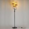 Boho Floor Lamp, 68in. Rattan Floor Lamp with Rattan Shade,3 Light Tree Standing Lamp for Bedroom,Nursery,E26 Socket, Living Room Floor Lamp for Rustic,Coastal, Beach or Bohemian Decor (Black)