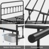 Yaheetech Classic Metal Platform Bed Frame Mattress Foundation with Victorian Style Iron-Art Headboard/Footboard/Under Bed Storage/No Box Spring Needed/Full Size Black