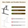 59" Reversiable L-Shaped Electric Standing Desk Adjustable Height Gaming Stand Up Corner Desk Sit Stand Home Office Computer Desk with Splice Board,Rustic Brown Top