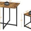 Yaheetech Industrial Dining Table Set for 4 Compact Kitchen Table and 4 Stools Space Saving Home Furniture for Small Space, Rustic Brown