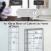 Stainless Steel Glass Door Lock, No Drill Anti-Theft Security Lock Glass Door Cabinet Lock with Keys Open/Close Home Hotel Bathroom, for 10mm-12mm/0.39-0.47in