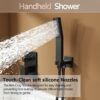 Shower System with Tub Spout, All Metal Tub Shower Faucet Set with 10'' Rain shower heads and handheld spray combo,Wall Mounted Tub Shower Systems with Valve and Trim Kit, Matte Black