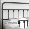 Yaheetech Classic Metal Platform Bed Frame Mattress Foundation with Victorian Style Iron-Art Headboard/Footboard/Under Bed Storage/No Box Spring Needed/Full Size Black