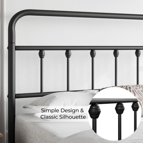 Yaheetech Classic Metal Platform Bed Frame Mattress Foundation with Victorian Style Iron-Art Headboard/Footboard/Under Bed Storage/No Box Spring Needed/Full Size Black