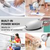 71iSVSH-iGL._AC_SL1500_.jpg Cobbe High Pressure 9 Functions Shower Head with handheld - Luxury Modern Chrome Look, Built-in Power Spray to Clean Corner, Tub and Pets, Stainless Steel Hose Adjustable Bracket, Chrome
