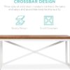 Best Choice Products 45.5in 3-Piece Bench Style Dining Furniture Set, 4-Person Space-Saving Dinette for Kitchen, Dining Room w/ 2 Benches, Table - Brown/White
