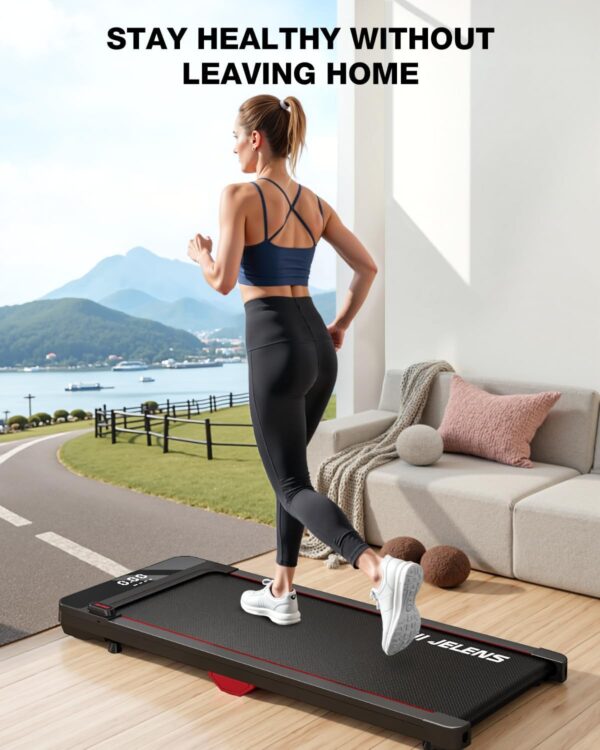 Walking Pad, Under Desk Treadmill, 2.5HP Portable Treadmills for Home/Office, Walking Jogging Machine with Remote Control, LED Display