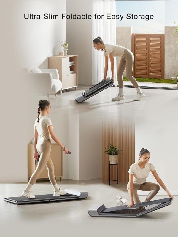 WALKINGPAD P1 Folding Treadmill, Ultra Slim Foldable Treadmill Smart Fold Walking Pad Portable Walking/Jogging Machine with App & Remote Control Grey
