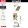 Delta Faucet Velum 14 Series Single-Function Gold Tub and Shower Faucet Set, Valve Trim Kit, Shower Handle, Delta Shower Trim Kit, Shower Set, Champagne Bronze T14437-CZ (Valve Not Included)