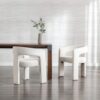 Modern Barrel Dining Chair, Velvet Upholstered Accent Side Chair with Arms Comfy Makeup Vanity Chair, Dining Living Room Kitchen Chair, Beige