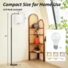 AKASUKI Floor Lamp for Living Room with 3 Color Temperatures, Foot Switch Standing Lamps for Living Room, Bedroom, Office, Arc Mordern Floor Lamp with 9W LED Bulb Included