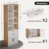 Furniture Set, 63" Standing Desk with 73" Bookcase, L Shaped Electric Stand Up Desk with Bookshelf, Home Office Furniture Set, Light Walnut
