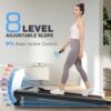 ANCHEER Walking Pad Treadmill with 9% Auto Incline, 4 in 1 Under Desk Treadmill with Remote Control, 2.5HP Walking Treadmill for Home Office, LCD Display/300LBS Weight Capacity/8 Adjustable Slopes