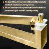 12 inch Square Shower Pull Push Entry Door Handle Double Sided, Brushed Gold Stainless Steel Back to Back Sliding Barn Door Handles, Fit for Glass Door Wooden Door