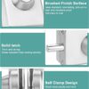 Stainless Steel Glass Door Lock, No Drill Anti-Theft Security Lock Glass Door Cabinet Lock with Keys Open/Close Home Hotel Bathroom, for 10mm-12mm/0.39-0.47in