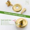 Tub Shower Faucet Set with 10 Spray Handheld Shower Brushed Gold Shower System with Tub Spout Single Handle 4.7 Inch Shower Handheld Shower Fixtures Tub and Shower Trim Kit