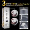 AYIVG Thermostat Shower System Brushed Nickel Rain Shower System With 12 Inch and 8 Inch Shower Head Temperature Display Bathroom Shower System Dual Rainfall Shower Head System