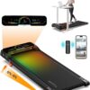 Walking Pad Treadmill with Incline,Treadmills for Home and Office,340 Lb Capacity,4 in 1 Portable Under Desk Treadmill with APP and Remote Control,Large LED Display