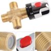 Brass Thermostatic Mixing Valve,Degrees Centigrade Mark Shower Mixer Valve, Water Temperature Pipe Basin Thermostat Control for Bathroom Washroom Kitchen Wash Basin Bidet Shower