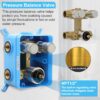 Thermostatic 2 Way Shower Diverter Valve Kit Brushed Nickel - Solid Brass, Adjustable Flow, Temperature Control Mixer Valve - Perfect for Bathroom Renovation（Brushed Nickel）