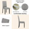 Dining Table Set,5-Piece Dining Set with a Faux Marble Tabletop Table & Four Upholstered Dining Chairs,Wooden Table & Chairs Set for 4 for Kitchen and Dining Room,Dark Espresso&Gray