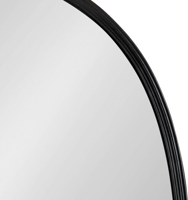 Kate and Laurel Caskill Midcentury Arched Wall Mirror, 24 x 36, Black, Decorative Modern Mirror for Wall Display