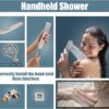 Aolemi Ceiling Mount Shower System Rain Shower Head with Handheld Spray High Pressure Shower Faucet Set Rough-in Valve Shower Trim Kit Included Bathroom Brushed Nickel 12 Inch Ceiling Shower Head