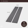 WVH Slatpanel Matte Gray Veneer – Acoustic 3D Textured Wood Panels for Walls & Ceilings | Decorative Panels for Homes, Offices & Studios | 2 x-94.49” x 12.8” | Veneer, MDF, Felt