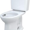 TOTO Drake Two-Piece Elongated 1.6 GPF Universal Height TORNADO FLUSH Toilet with CEFIONTECT, Cotton White - CST776CSFG#01