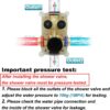 Solid Brass Shower Mixer Valve, Concealed 2 Way Outlet LED Digital Display Diverter Valve, Can Use All Options at A Time Black