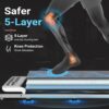 Walking Pad, Under Desk Treadmill for Home and Office, 2.5 HP Portable Treadmill, 3 in 1 Walking Jogging Running Machine with Remote Control, LED Display