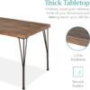 Best Choice Products 5-Piece Metal and Wood Indoor Modern Rectangular Dining Table Furniture Set for Kitchen, Dining Room, Dinette, Breakfast Nook w/ 4 Chairs - Drift Brown