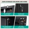 SISESOL Metal Storage Cabinet with 2 Doors and 6 Shelves,Black Metal Cabinet with Lock,71" Lockable Garage Storage Cabinet,Locking Storage Cabinet,Steel Cabinet for Home,Office,Garage,Shop,School