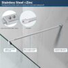 Stainless Steel Frameless Shower Door Support Bar, 27.6'' to 47.2'' Telescopic, Fits 5/16" to 3/8" Glass