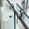 WOODBRIDGE Frameless Bathtub Shower Doors 56-60" Width x 62" Height with 3/8"(10mm) Clear Tempered Glass, 2 Ways Opening & Double Sliding in Brushed Nickel Finish