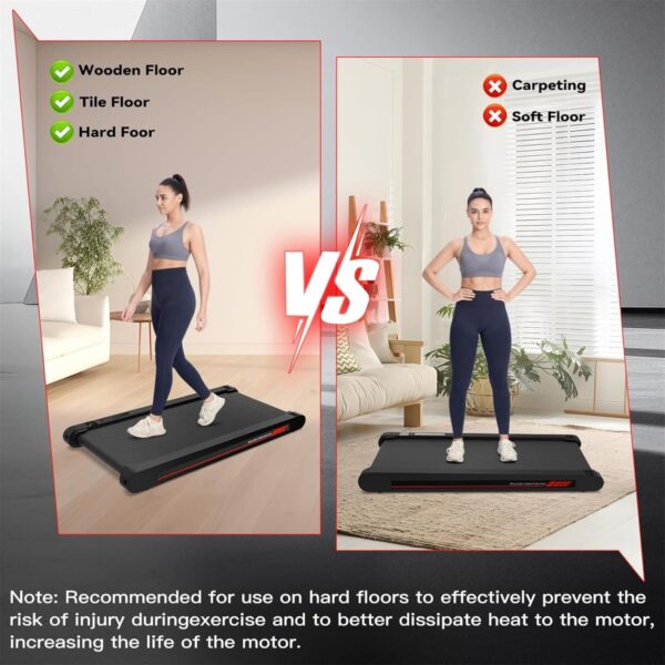 Sperax Walking Vibration Pad with APP, 3 in 1 Under Desk Treadmill, 2.5HP Low Noise Walking Treadmill Pad with Remote Control,Portable Treadmill for Home Office