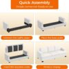 Casaottima 89 Inch Sofa Couch, Comfy Couches with Deep Seats, Modern Sofa Sets for Living Room, Soft Backrest, Thick Cushion, Wide Armrest, White