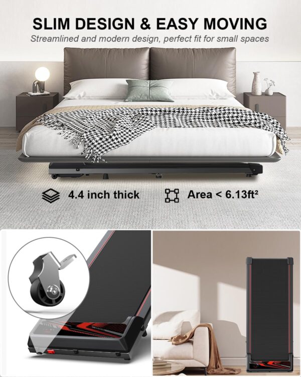 3 in 1 Portable Treadmill and Walking Pad, with Incline for Home/Office, Remote Control and LED Display