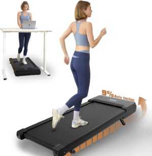 Walking Pad Treadmill with 9% 9-Level Auto Incline, 400+ lbs Capacity Under Desk Treadmills for Home, 10 Hiking Programs