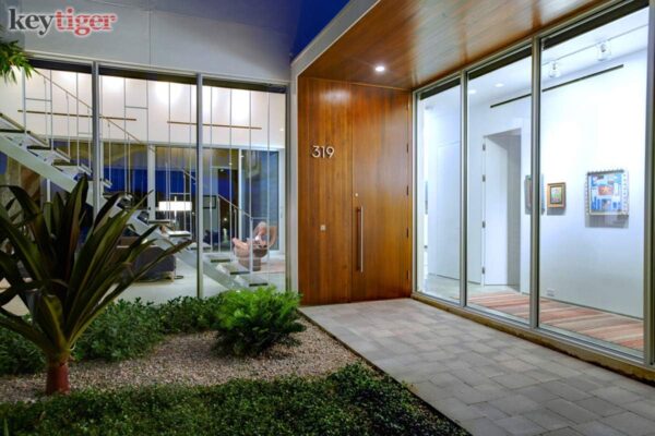 48 Inches Single-Sided Stainless Steel Door Handle Brushed Nickel Satin Finish, Modern Front Door Handle for Wooden Glass Metal Interior Exterior Door Barn Door Sliding Doors, 4' Long Round Shaped Bar
