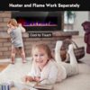 R.W.FLAME 60" Recessed and Wall Mounted Electric Fireplace, Low Noise, Fit for 2 x 6 Stud, Remote Control with Timer, Touch Screen, Adjustable Flame Color and Speed, 750-1500W