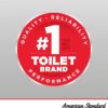 American Standard 609CA001.020 Cadet PRO Two-Piece Toilet with Slow-Close Seat and Wax Ring, Elongated Front, Standard Height, White, 1.28 gpf
